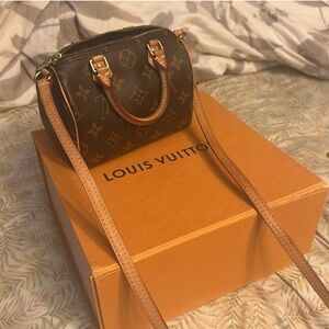 Louis Vuitton Nano Speedy Brown Monogram Handbag